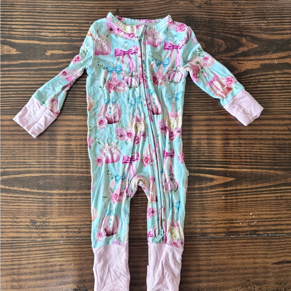 Posh Peanut Edie Pumpkin Convertible Romper 0-3mo